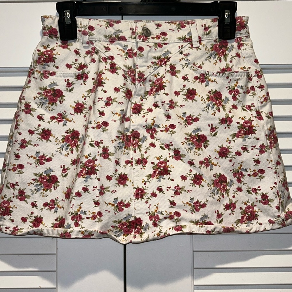 Zara Kids Floral Jean Skirt